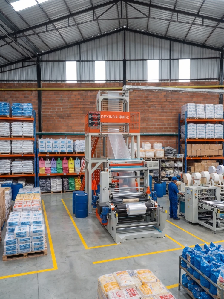 Almacén inteligente con inventario ordenado de resinas y bobinas de polímeros